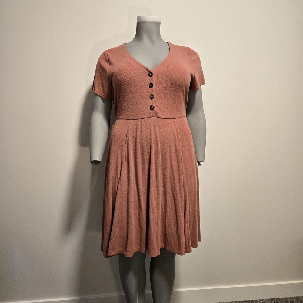 Torrid Size 2, Dusty Rose, Button-Down Midi Dress